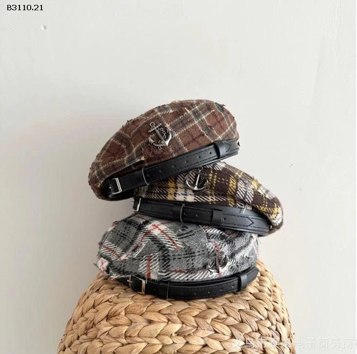 MŨ NỒI KẺ CARO CHO BÉ IUU -Giá sỉ 96k