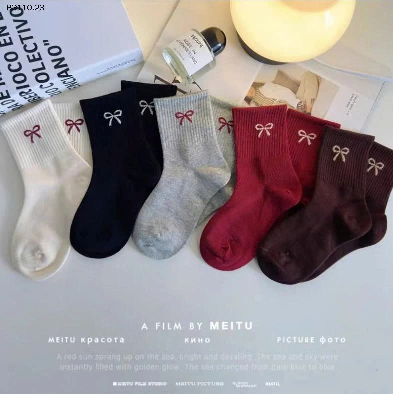 SET 5 ĐÔI TẤT NƠ CHO BÉ IUU -Giá sỉ 54k/set