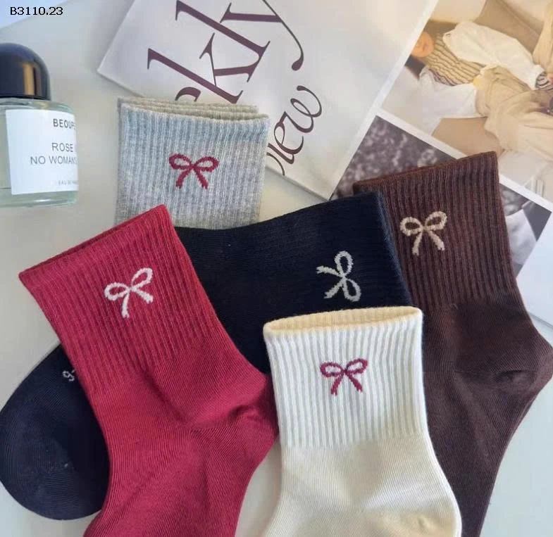 SET 5 ĐÔI TẤT NƠ CHO BÉ IUU -Giá sỉ 54k/set