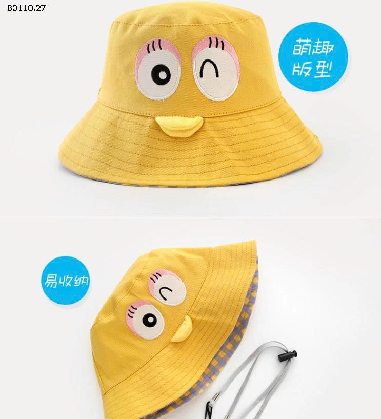 MŨ VÀNH TRÒN 2 MẶT CHO BÉ IUUU -Giá sỉ 72k