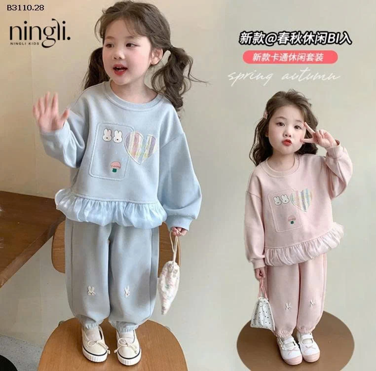 BỘ NỈ THỎ DỄ THƯƠNG BG 8-Giá sỉ 178k