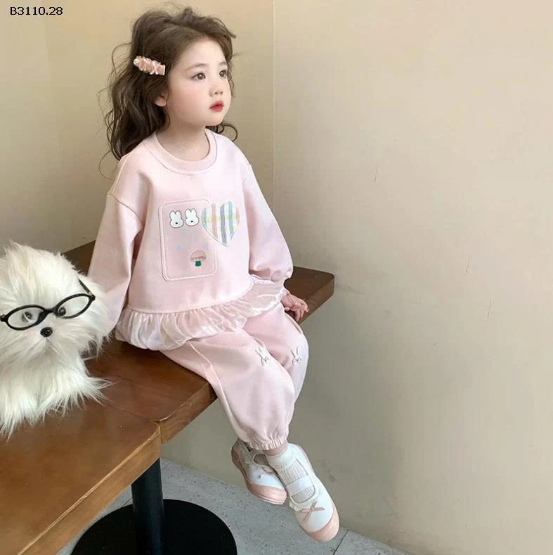 BỘ NỈ THỎ DỄ THƯƠNG BG 8-Giá sỉ 178k