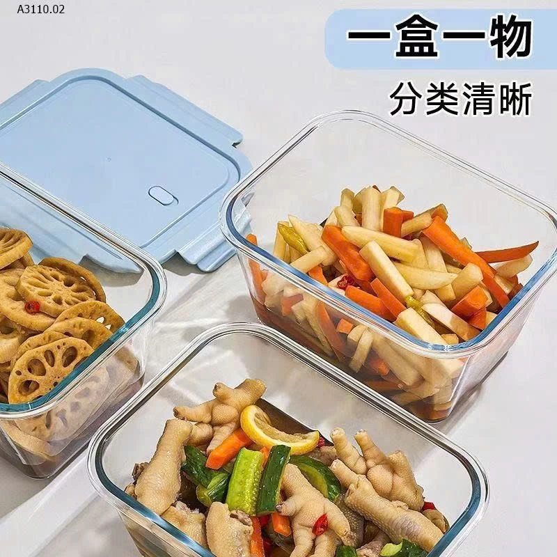 Hộp thuỷ tinh 2.6L kèm nắp kín chặt - sỉ 98k