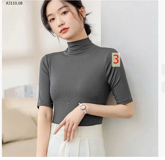 Áo thun cổ cao tay cộc - sỉ 80k