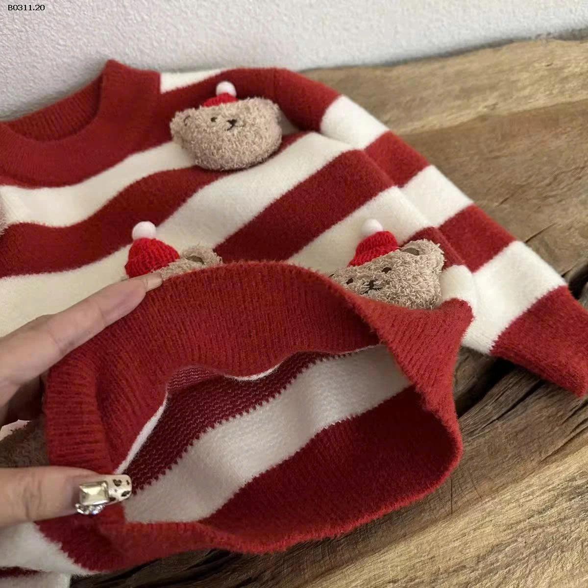 ÁO LEN GẤU CHO BÉ  - sỉ sz 90-130: 140k sz 140-150: 155k