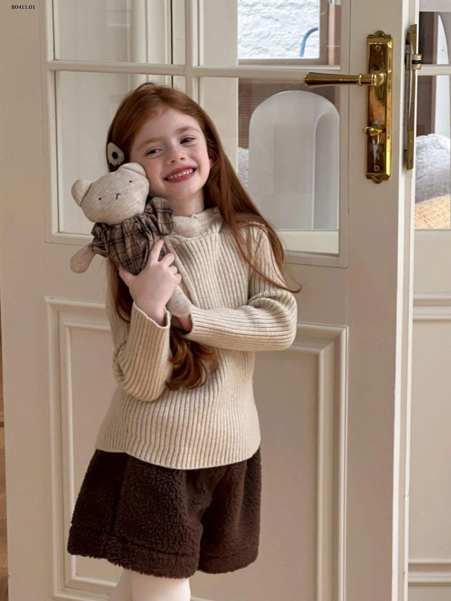 Áo len trùm đầu có dây rút cho bé gái-Giá sỉ  áo: sz 90-140: 185k   sz 150: 195k