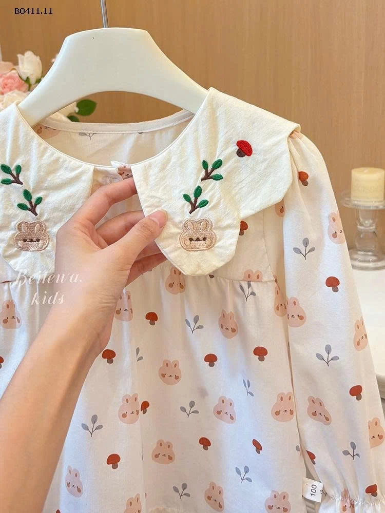 áo babydoll cổ sen thỏ bg  QCCC chính hãng-Giá sỉ 92k