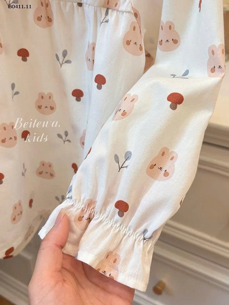 áo babydoll cổ sen thỏ bg  QCCC chính hãng-Giá sỉ 92k