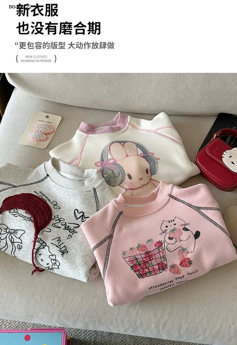 ÁO NỈ HOẠT HÌNH BG-Giá sỉ  sz 90-150: 159k  sz 160: 168k