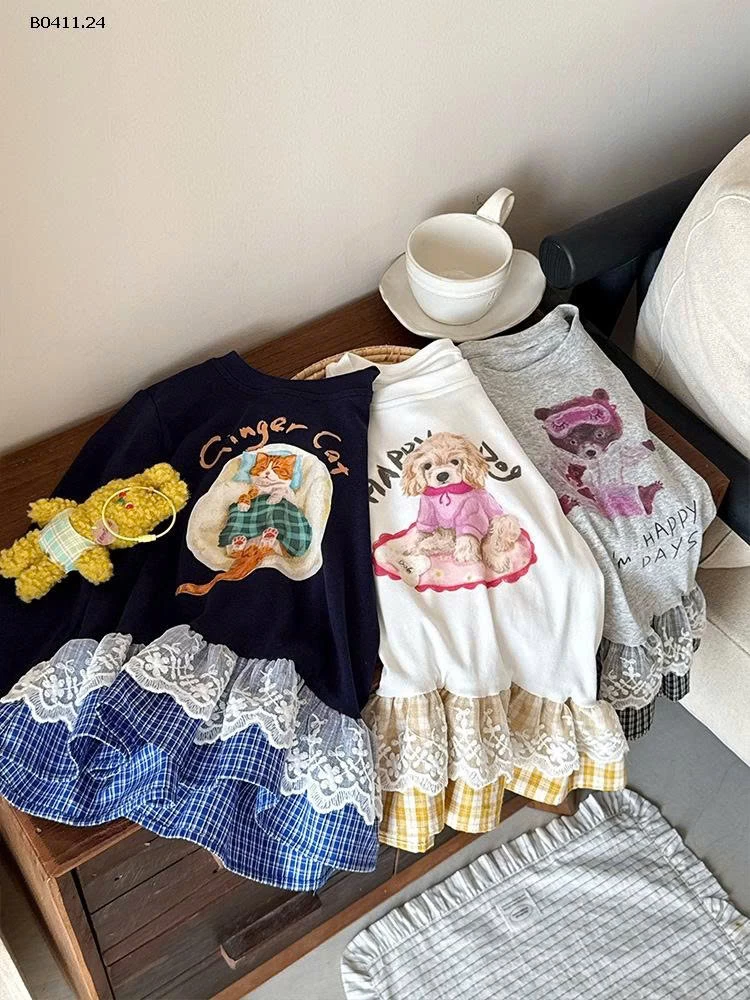 ÁO THUN PHỐI VIỀN REN-Giá sỉ 150k