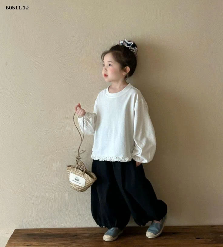 Áo thun dáng rộng vạt tôm quần ống rộng -Giá sỉ áo 142k . quần 179k