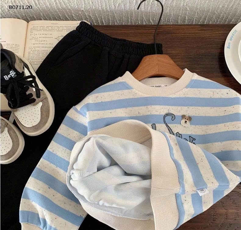 ÁO NỈ KẺ SỌC BÉ TRAI-Giá sỉ 149k