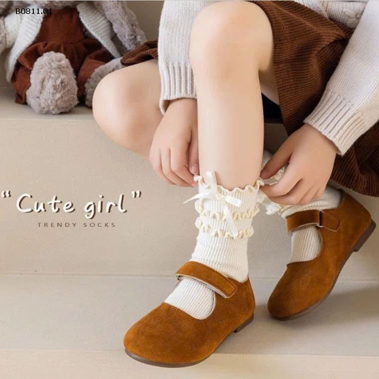 SÉT 5Đ TẤT VIỀN BÈO KITTY-Giá sỉ 47k/set 5 đoi mix màu 