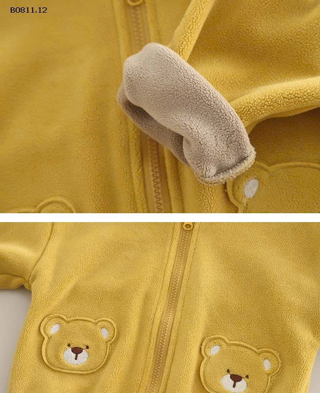 ÁO KHOÁC NỈ LÓT LÔNG CHO BÉ-Giá sỉ 137k