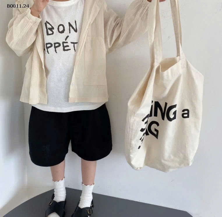 ÁO KHOÁC MỎNG CHỮ LƯNG CHO BÉ ZAI  - sỉ 179k