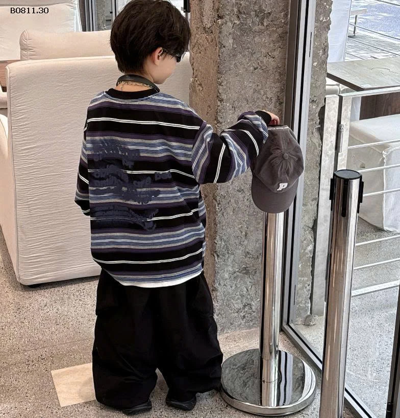 ÁO THUN KẺ PHỐI MÀU TARÁU BT    - sỉ 200k