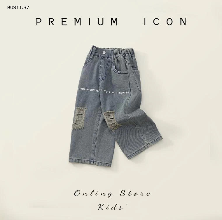 QUẦN JEAN RÁCH ỐNG ĐỨC PREMIUM BG -Giá sỉ 119k
