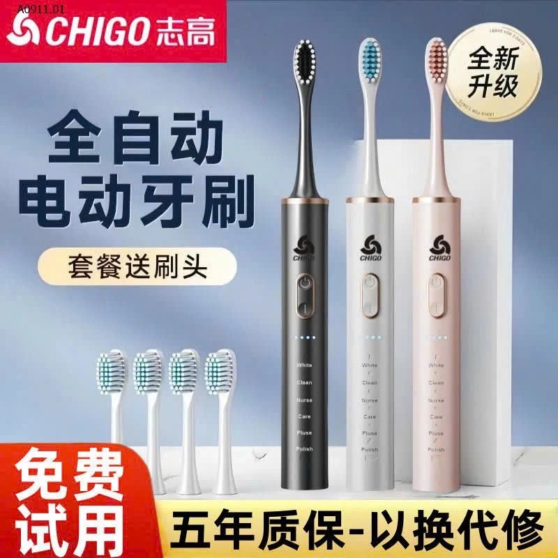Bàn chải điện CHIGO chống nước IPX7 - Giá sỉ 155k