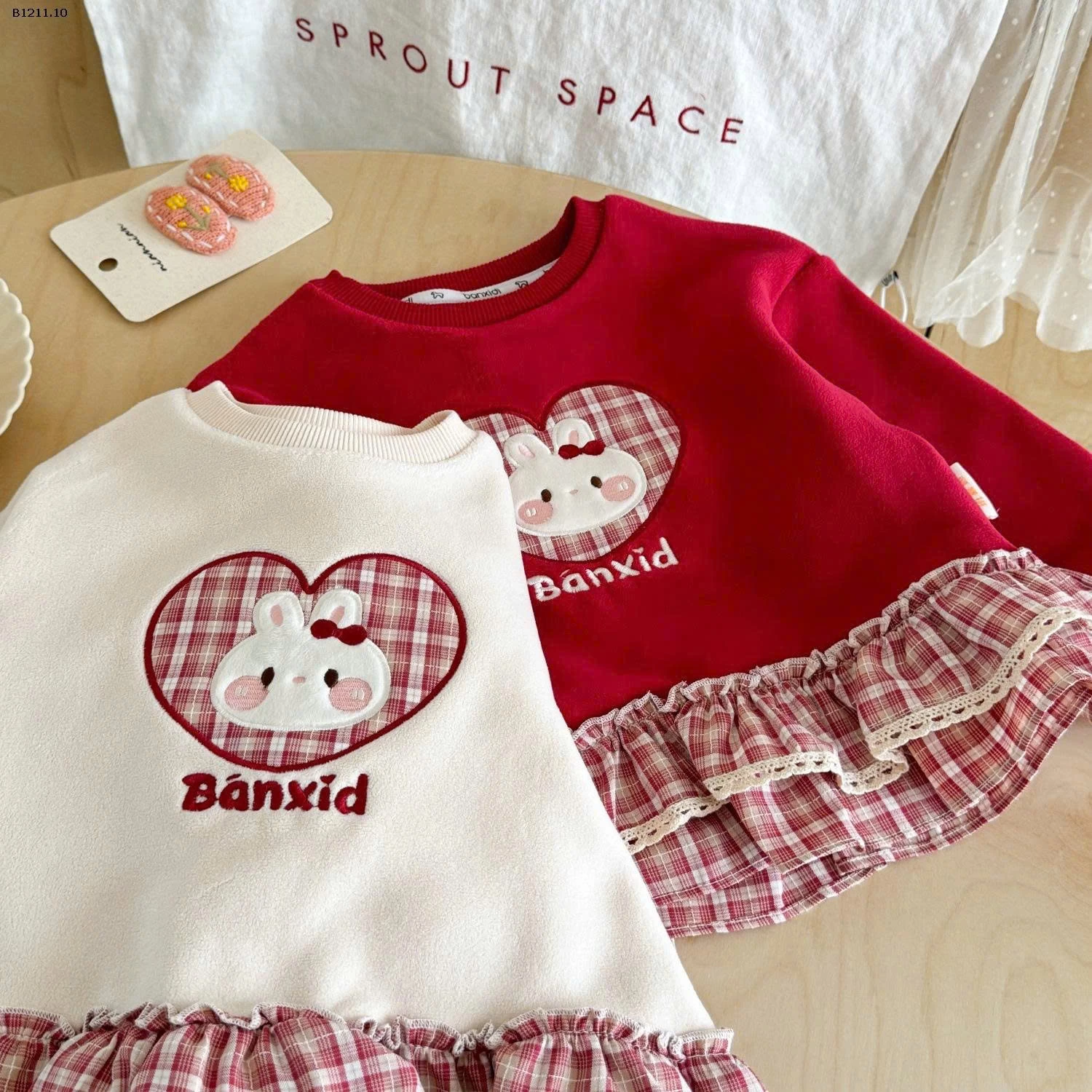 Áo nỉ bé gái NINGLI – xinh như công chúa -Giá sỉ 145k