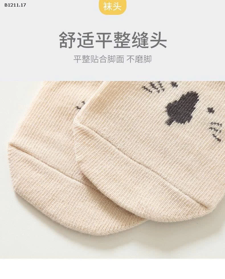 SET 10Đ TẤT NEMO CHỐNG TRƠN  - sỉ 112k/set 10 đôi mix