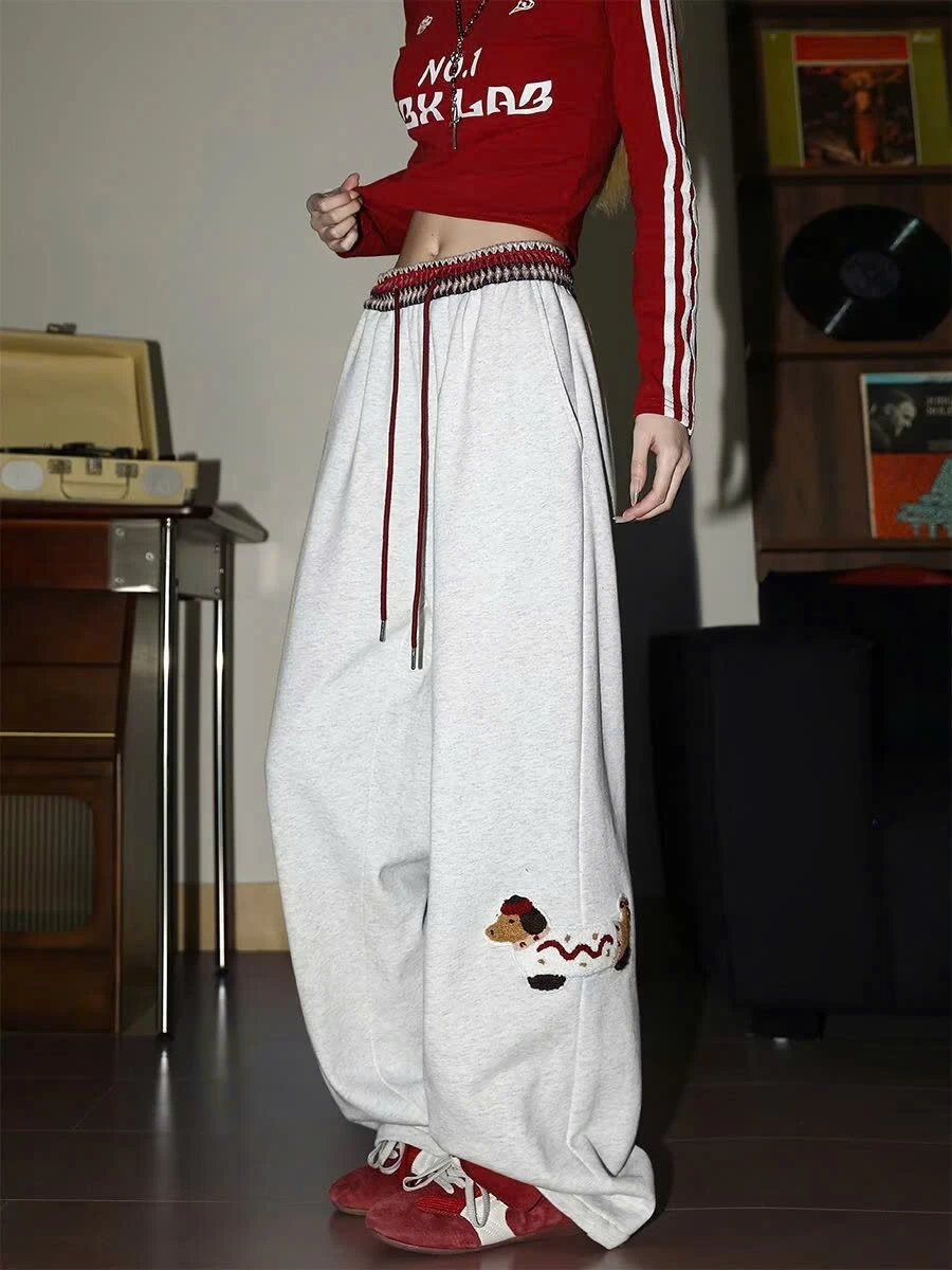 QUẦN ỐNG RỘNG THỂ THAO HÌNH CÚN - sỉ 153k