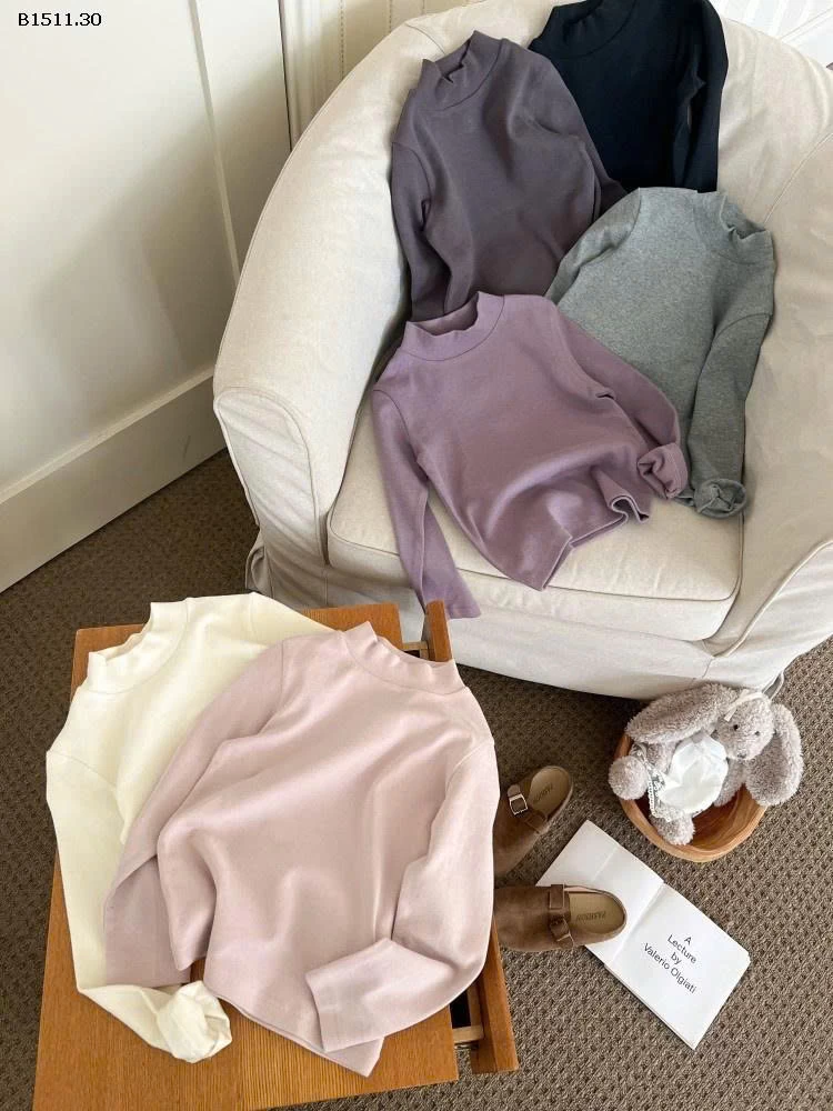 Áo thun cổ lửng bằng len co giãn ấm áp nhà Elmo Baby Kids  AMBB -Giá sỉ size 90-150 : 87k sz 160 : 97k sz 170 : 109k