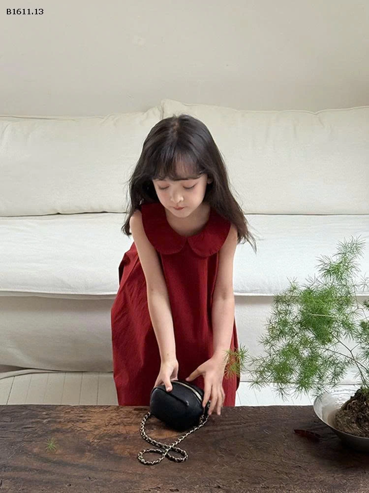 Váy đỏ cotton trẻ em  nhà Elmo Baby Kids  AMBB -Giá sỉ size 90-150 : 182 sz 160 : 198k sz 170 : 215k