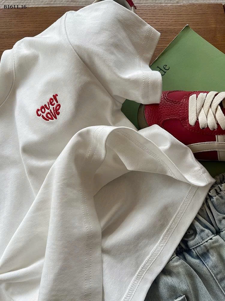 Áo thun thêu chữ  nhà Elmo Baby Kids  AMBB -Giá sỉ size 90-150 : 109k sz 160 : 119k sz 170 : 126k