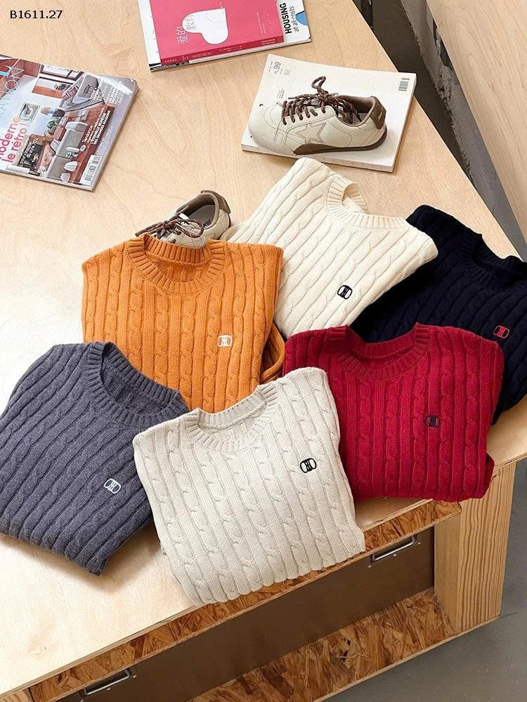 Áo len dệt kim cổ tròn chống xù lông   cho bé  nhà AMBB -Giá sỉ sz 90-150: 196k sz 160 : 216k