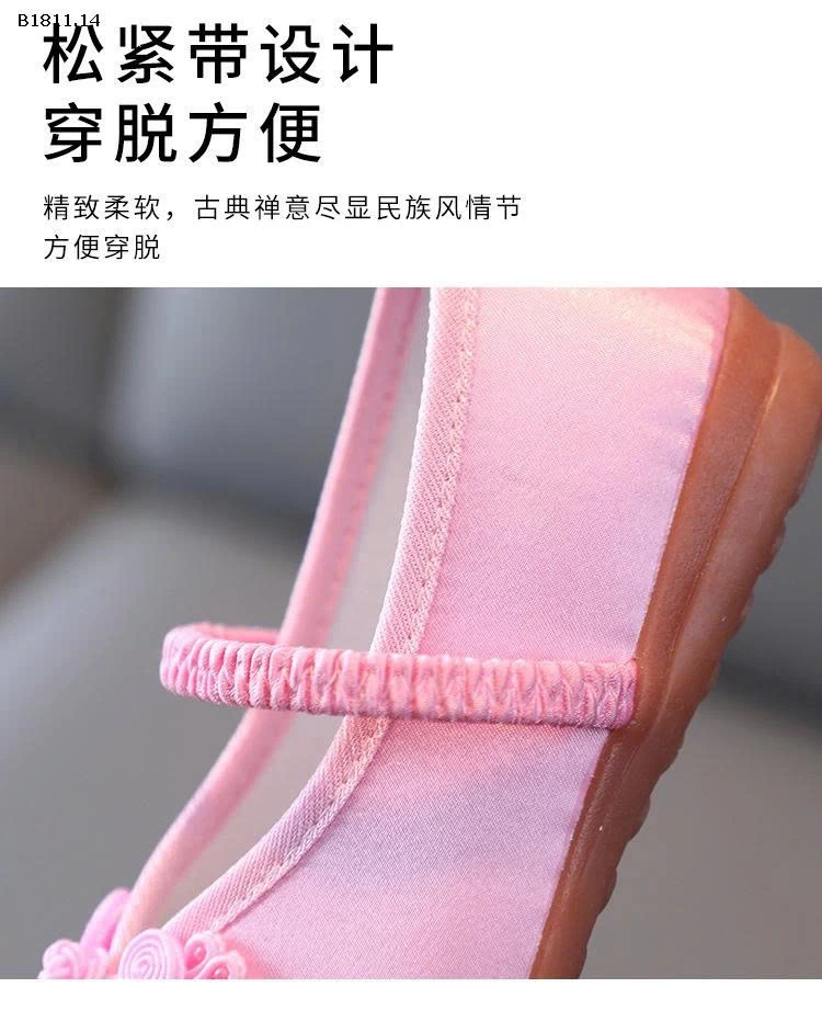 Giày búp bê thêu cổ trang cho bé -Giá sỉ 88k