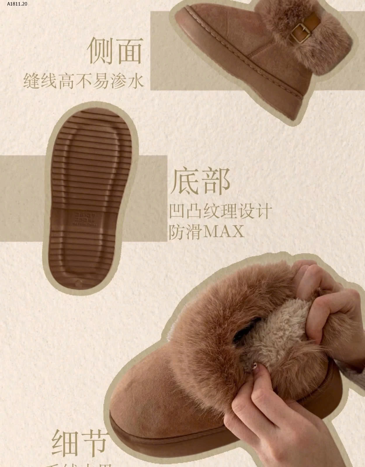 BOOT LÔNG DA LỘN CHO NỮ - sỉ 195k