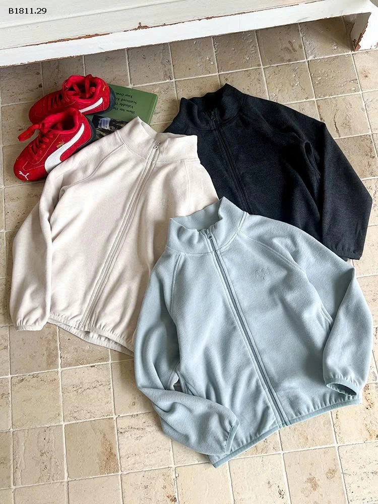 ÁO NỈ NHUNG KÉO KHOÁ AMBB-Giá sỉ 230k