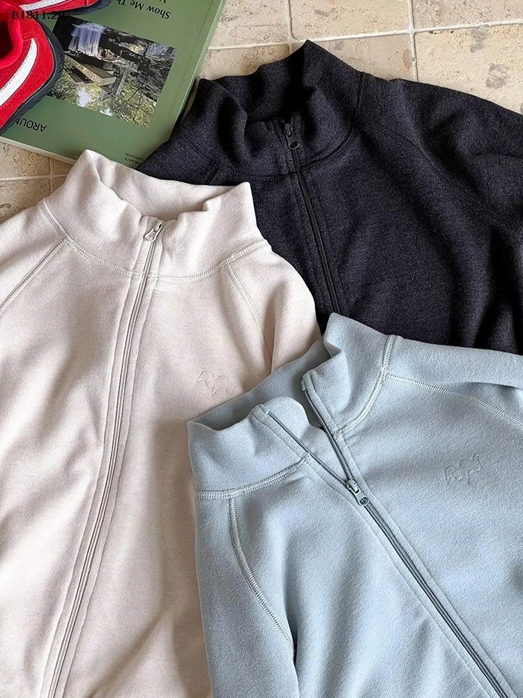 ÁO NỈ NHUNG KÉO KHOÁ AMBB-Giá sỉ 230k