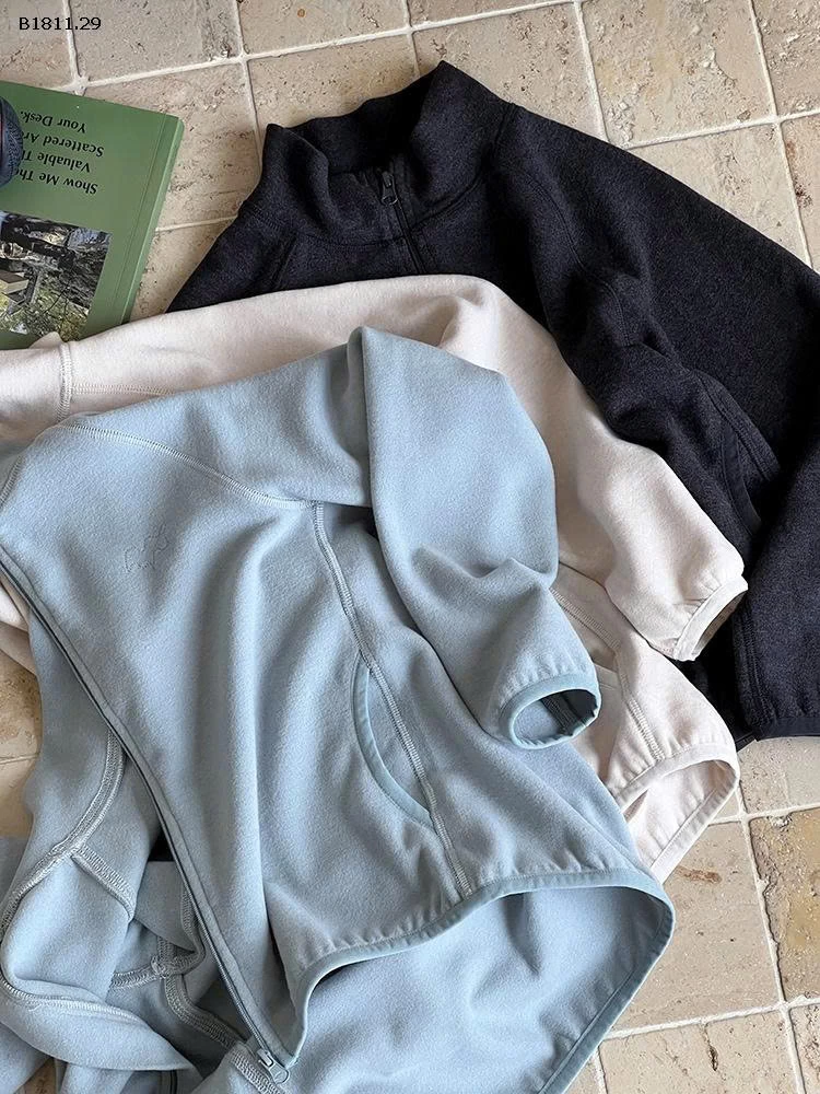 ÁO NỈ NHUNG KÉO KHOÁ AMBB-Giá sỉ 230k