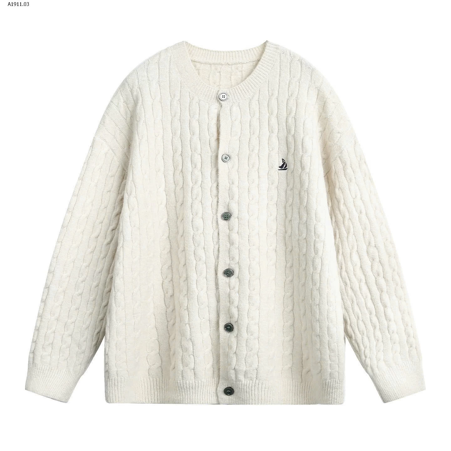 KHOÁC LEN VẶN THỪNG THÊU LOGO - sỉ 275k