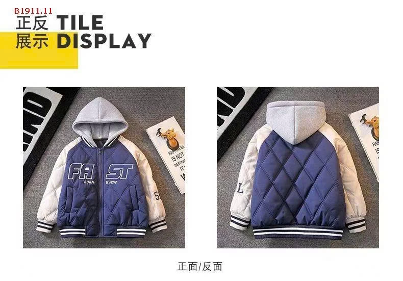 Áo khoác chần bông cho bé trai-Giá sỉ 188k