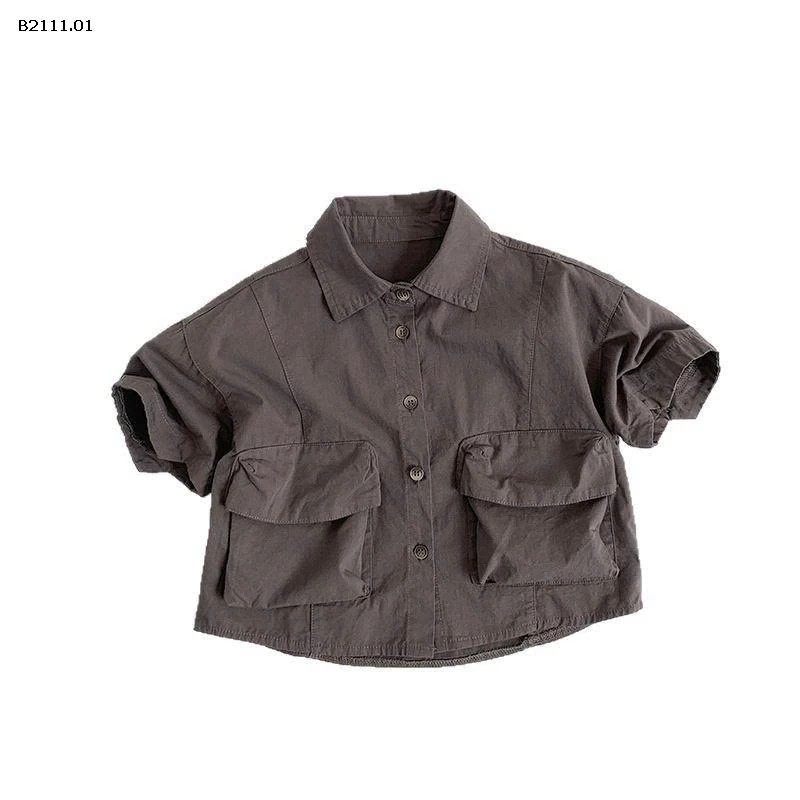 SƠ MI TÚI HỘP NGẮN TAY MUZIYOUYOU-Giá sỉ 148k