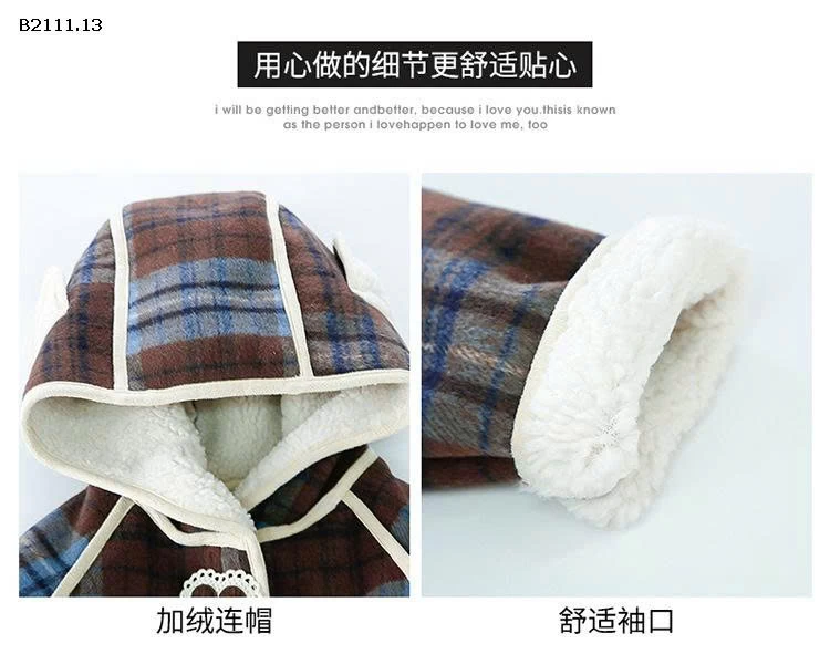 Áo khoác lót lông cừu họa tiết trái tim cho bé gái-sỉ 302k