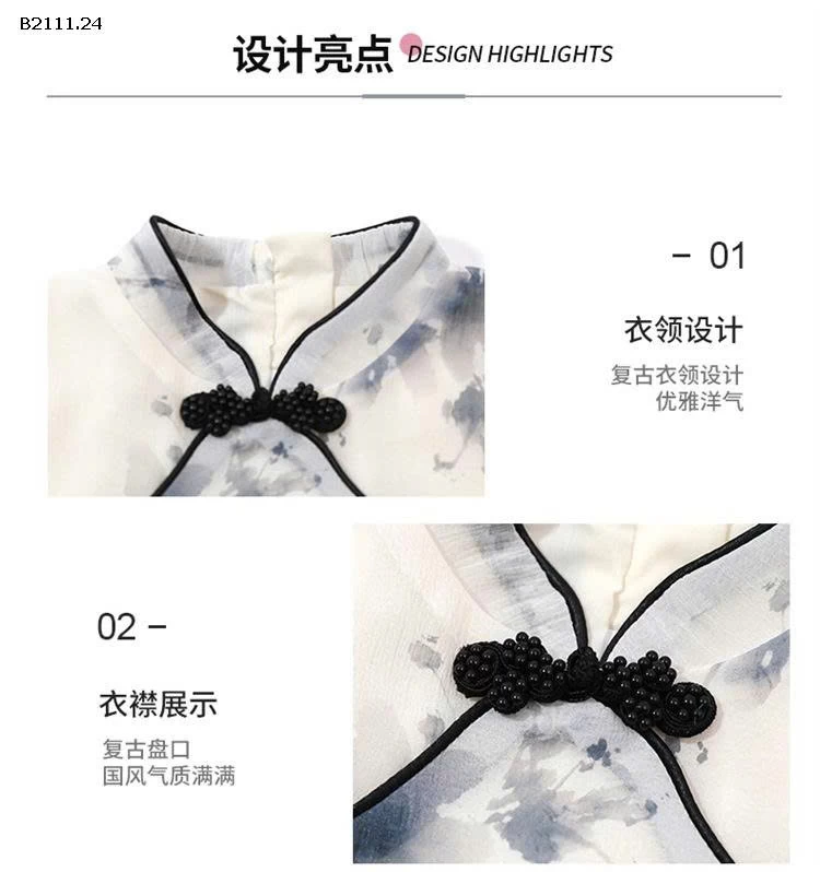 Bộ đồ bé gái phong cách Trung Hoa cổ điển-sỉ 214k