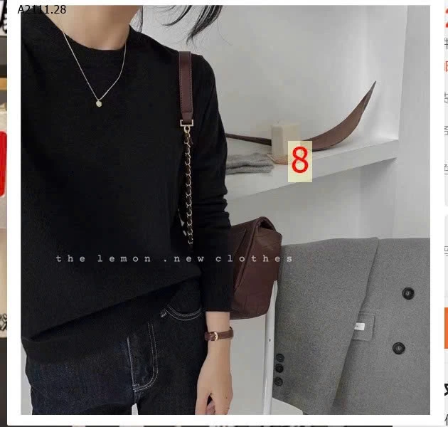 ÁO LEN CỔ TRÒN UNI.QLO NỮ - sỉ 100k