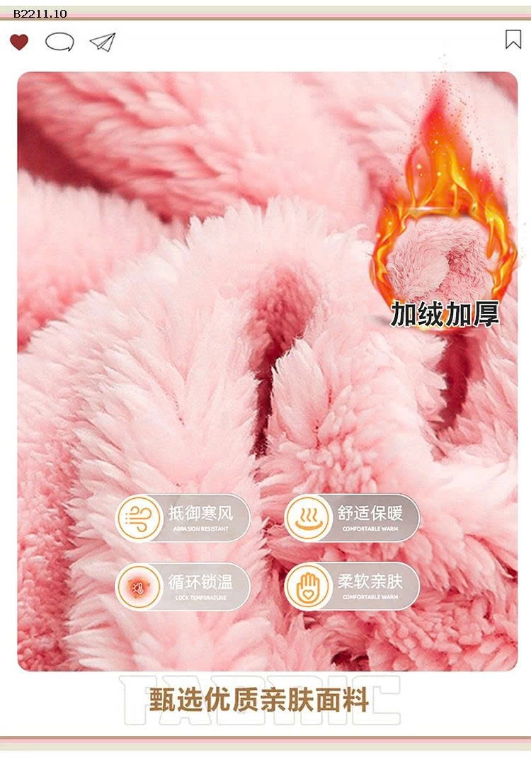 Bộ đồ ngủ bằng vải nỉ san hô cho bé gái thu đông- giá sỉ 253k