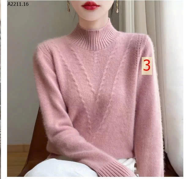 ÁO LEN CASHMERE CỔ CAO CHO NỮ  - sỉ 180k