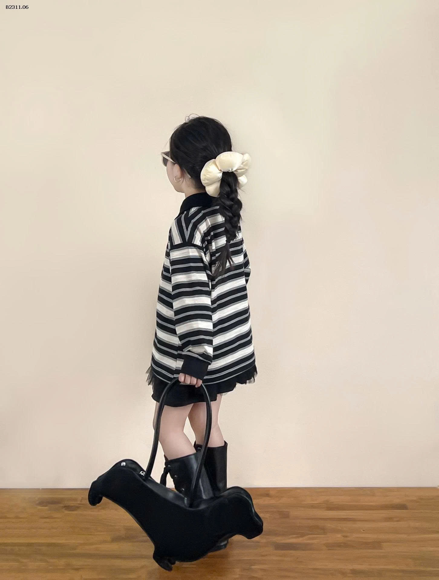 SET ÁO THUN KẺ CỔ POLO MIX CHÂN VÁY BG-Giá sỉ  áo: 173k  chân váy : 165k 