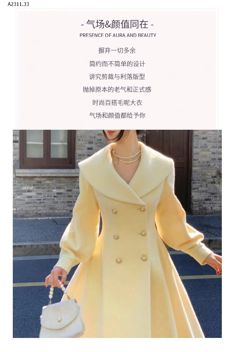 Áo khoác len phong cách Chanel cổ điển Pháp có ve áo cho nữ - sỉ giá 420k