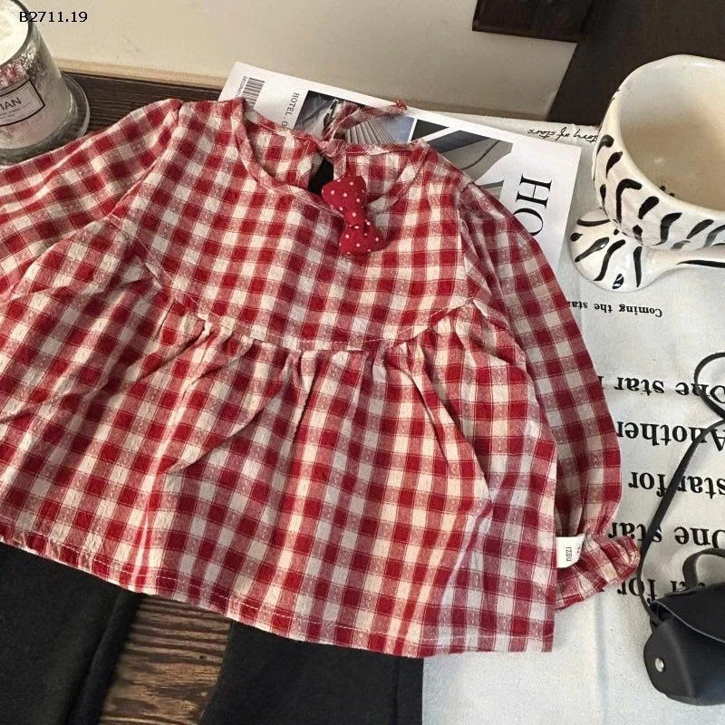 SET ÁO KẺ CARO MIX QUẦN ỒNG LOE BG- sỉ 260k