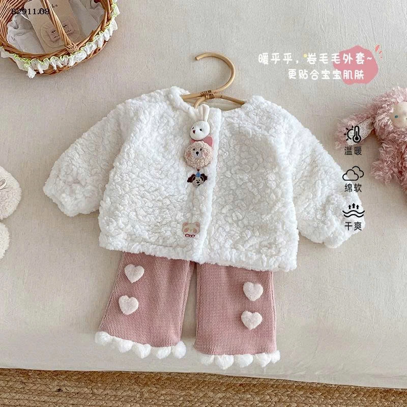 SET ÁO KHOÁC LÔNG MIX QUẦN TRÁI TIM - Giá sỉ áo: 190k  quần: 150k