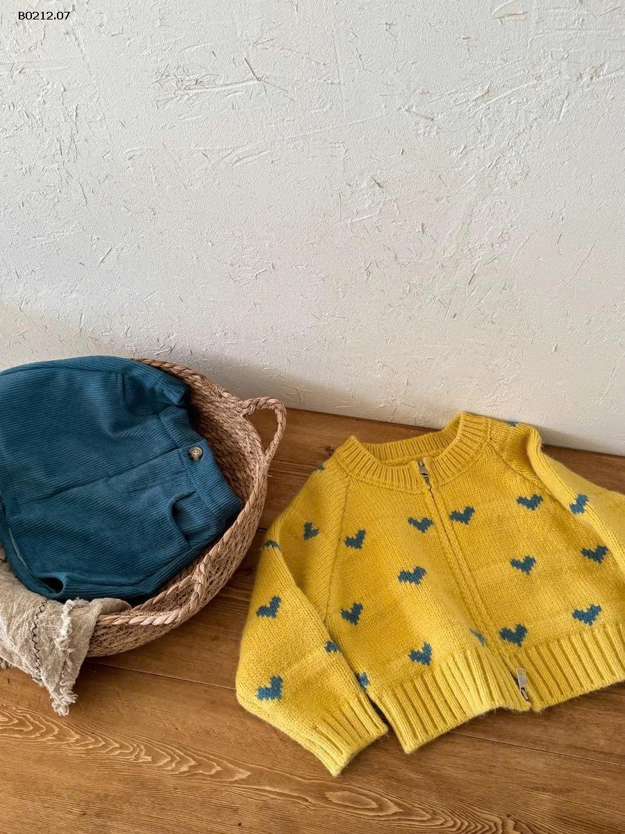 KHOÁC LEN VÀNG TRÁI TIM-sỉ 218k