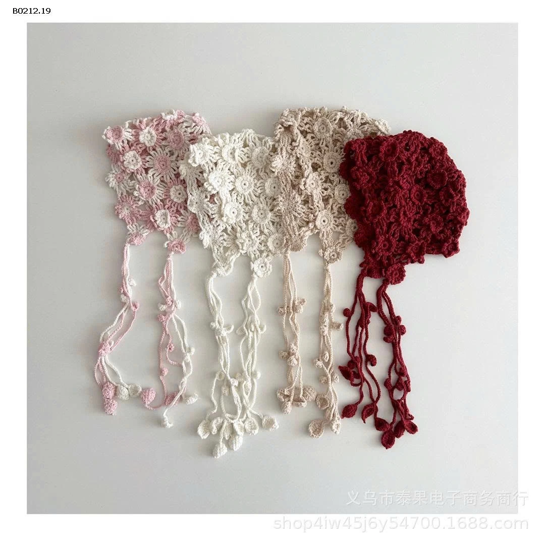 MŨ LEN HOA CHO BÉ-sỉ 124k