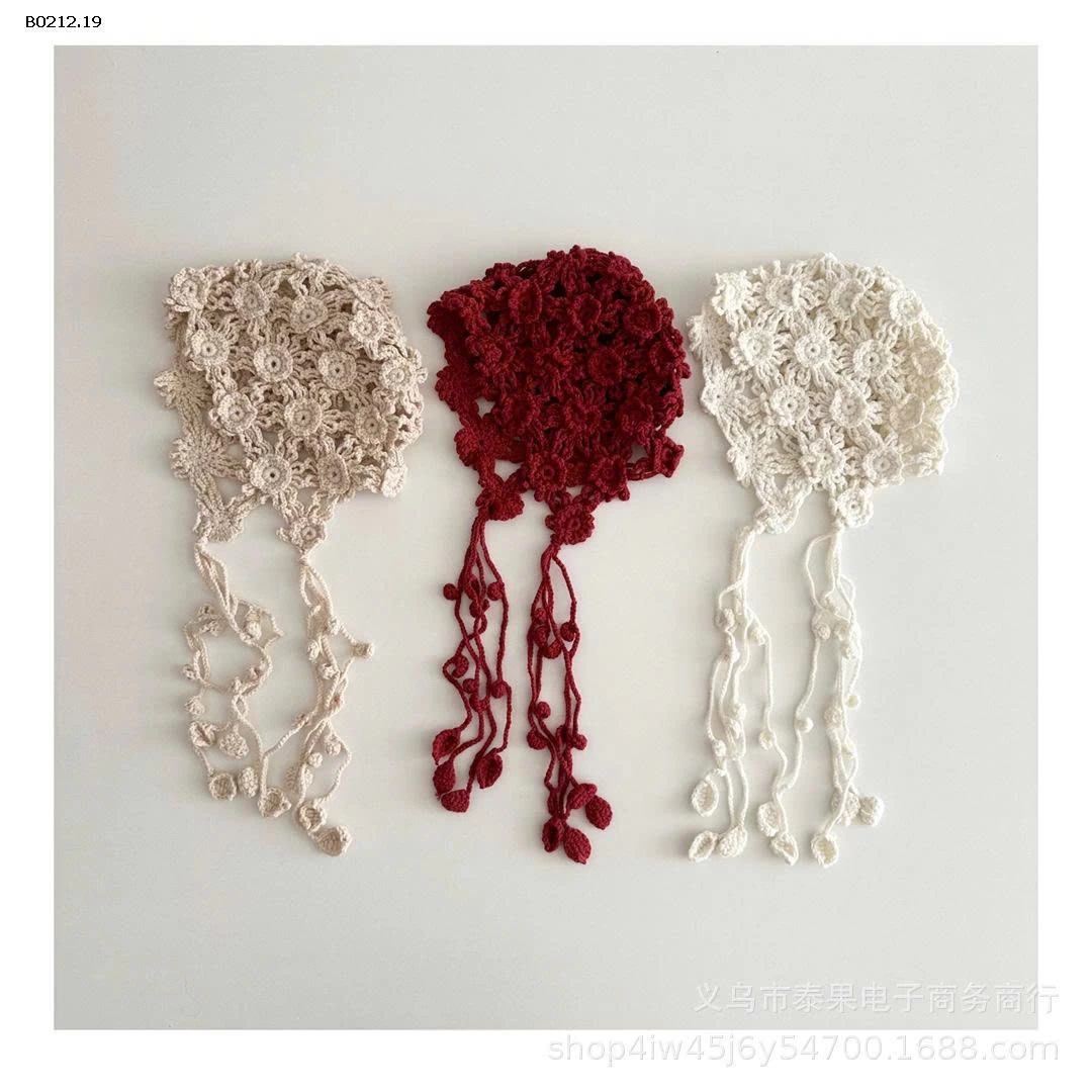 MŨ LEN HOA CHO BÉ-sỉ 124k