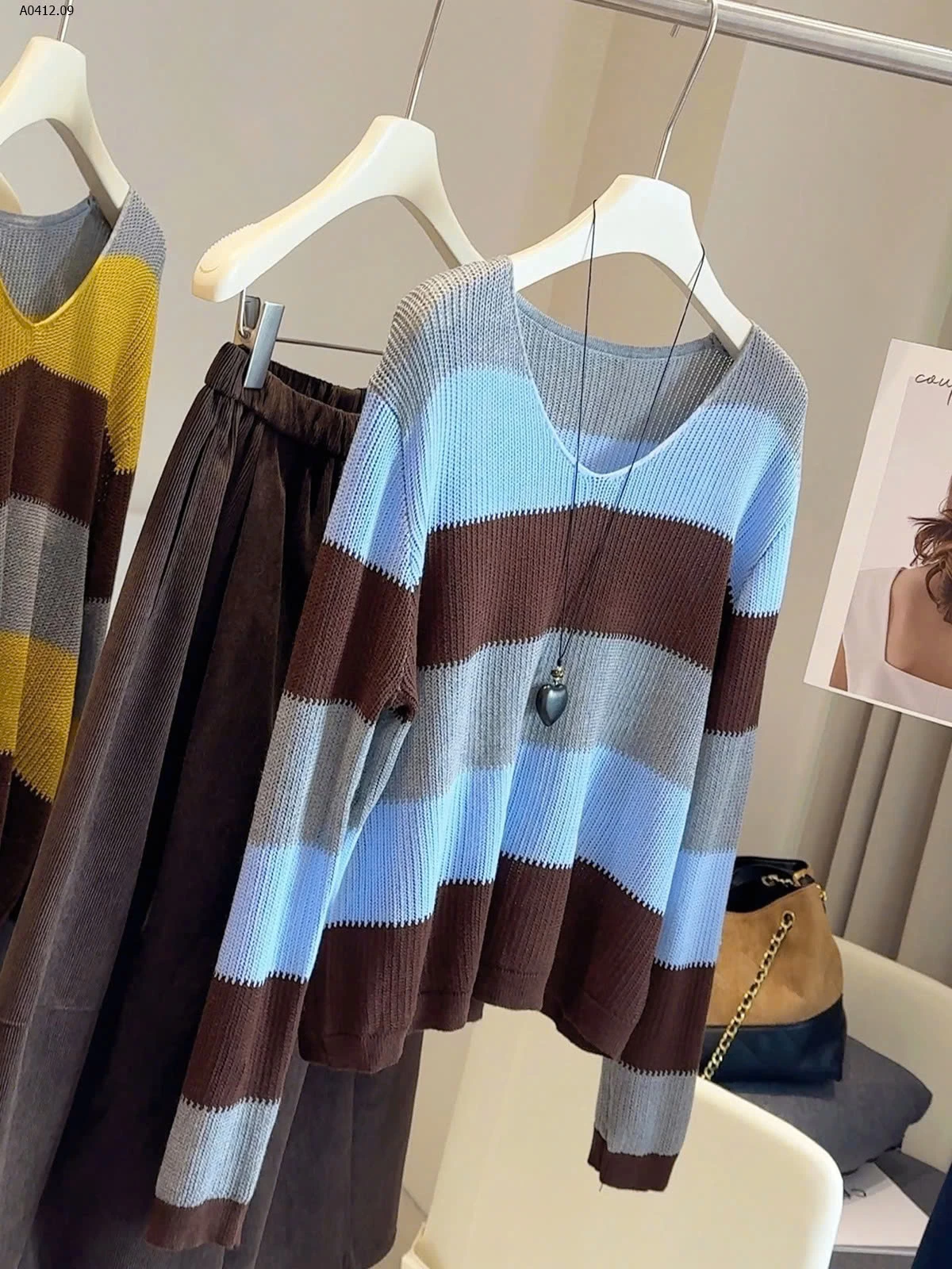 ÁO LEN KẺ SỌC NHÀ ANNA-sỉ 188k